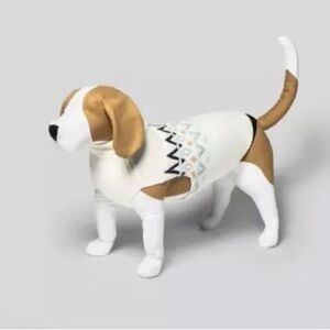 Boots & Barkley Target White Fair Isle Argyle Dog Sweater